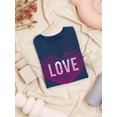 thumbnail image 3 of Love Text In Lineart Heart Shaped T-Shirt Women -Image by Shutterstock, Female 3X-Large, 3 of 4