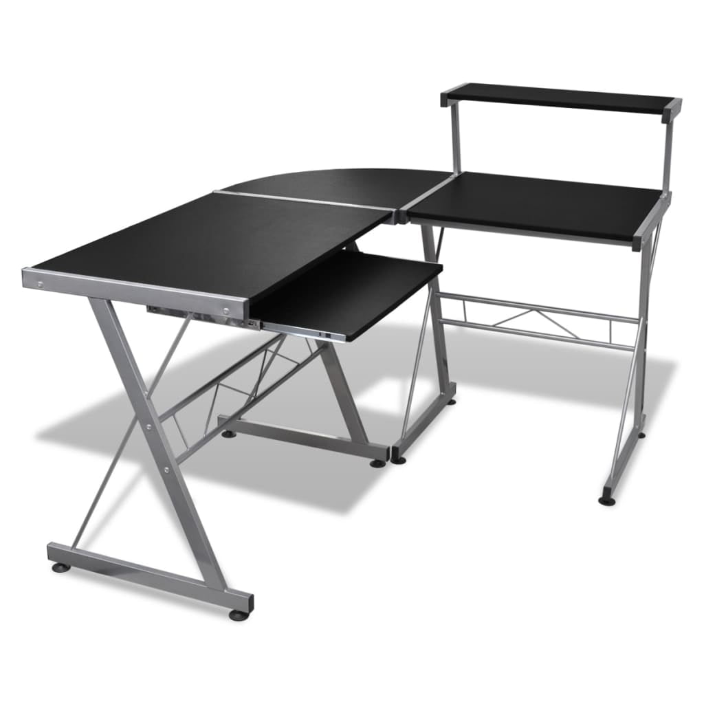 Kepooman 54.7" Home Office Sturdy Writing Table PC Desk with Pull Out Keyboard Tray, Black Kepooman 54.7" Home Office Sturdy Writing Table PC Desk with Pull Out Keyboard Tray, Black