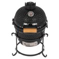 thumbnail image 3 of Portable Round Ceramic Charcoal Grill,  Perfect for Outdoor Camping or Picnic, Evenly Distributes Heat for Traditional Grilled Flavor with a Lid for Easy Storage, 3 of 9