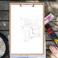 thumbnail image 1 of COMPUKAS Tablero Para Dibujo Con Superficie Resistente De Papel Ideal Para Bocetos Y Uso Escolar, 1 of 7