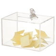 thumbnail image 1 of acrílica con cerradura y llaves, caja para puntas, caja de exhibición, caja de sugerencias, caja para encimera, caja de donación transparente Yotijar Caja de donación de acrílico, 1 of 8