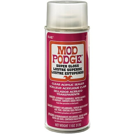 Mod Podge 1450 Acrylic Sealer, Super High Gloss Finish, Clear, 11 fl oz