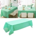 thumbnail image 1 of Mashaouyo Clearance Premium Disposable Plastic Tablecloth (54x 108) ， Rectangle Table Cover for Wedding Party Banquet, 1 of 4