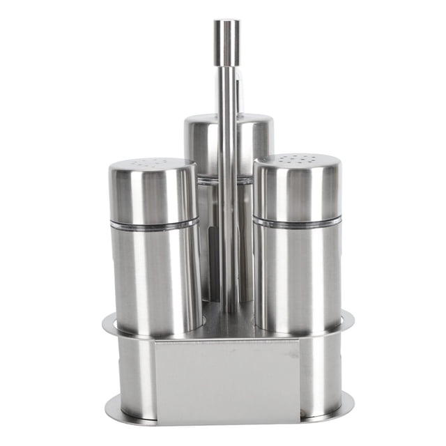 Juego De Salero Y Pimentero, Botellas De Condimento De Especias De Acero Inoxidable 304 Con Ventana De Visualización, Base, Juego De Salero Y Pimentero Para Cocina, Restaurante,