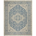 thumbnail image 4 of Safavieh Beach House Mai Traditional Outdoor Area Rug, Blue/Cream, 6'7" x 6'7" Square, 4 of 10