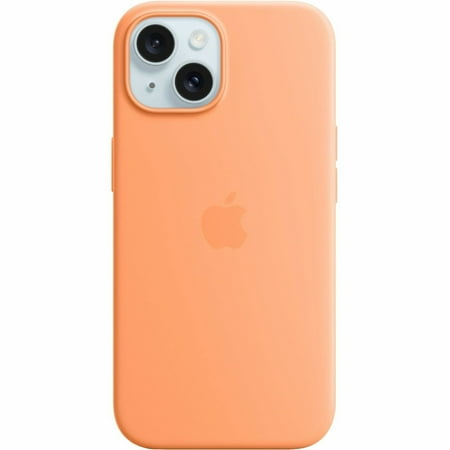 Apple - iPhone 15 Silicone Case with MagSafe - Orange Sorbet