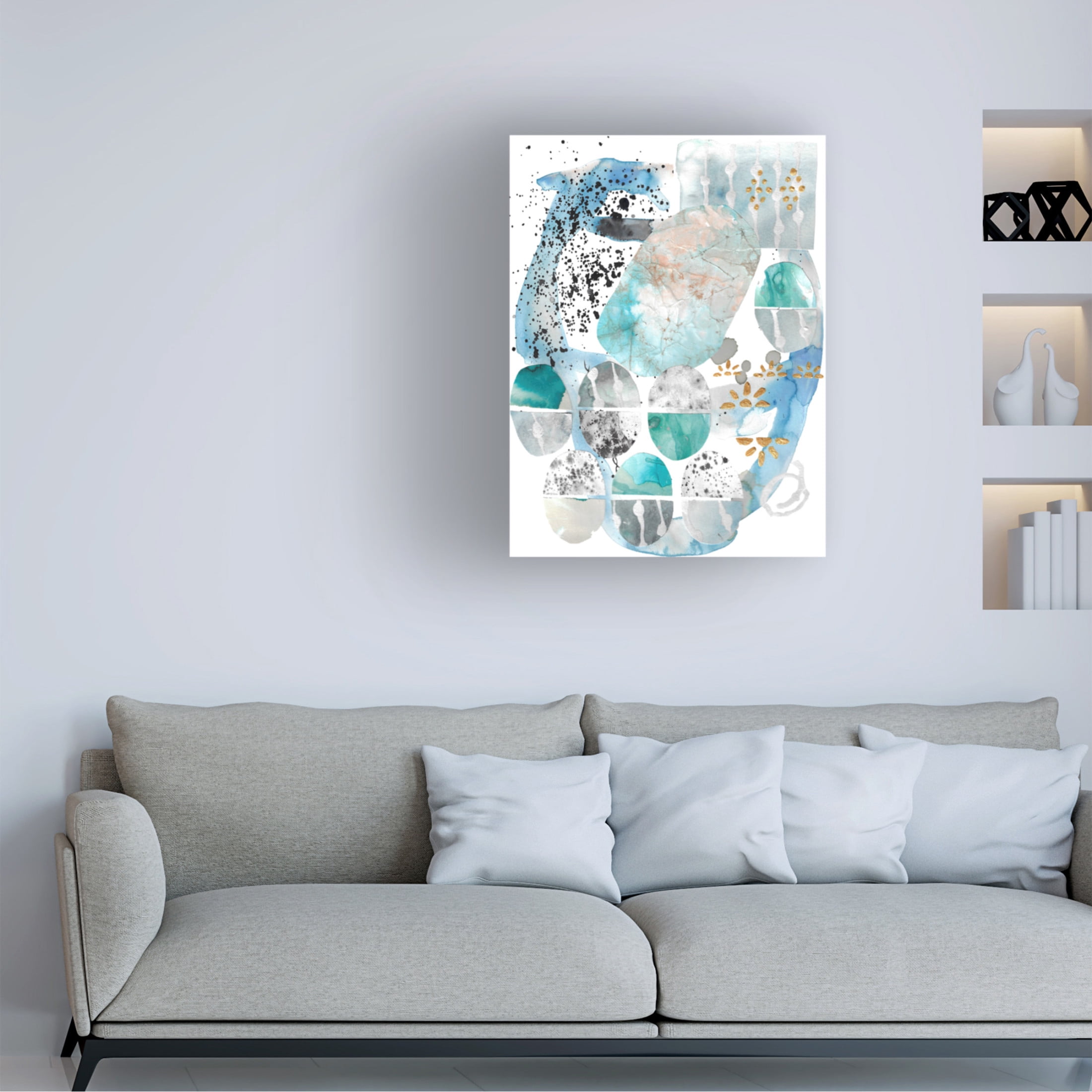 Canvas Wall Art - Maliq 'When The Sun Meets The Sky' Wall Art for Living Room, Bedroom, or Office Décor by Trademark Fine Art - 24 x 32 Inches