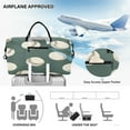 thumbnail image 5 of Travel Duffel Luggage Bag Sports Duffle Bag Gym Bag with Zipper Green Baseball Pattern, 5 of 7