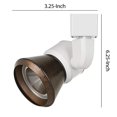 thumbnail image 5 of Benjara BM220632 10W Integrated LED Metal Track Fixture with Cone Head, White & Bronze, 5 of 5