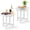 White, variant on Costway Outdoor Bistro Table with Weather-Resistant, Waterproof Top for Patio Deck Pool Porch White