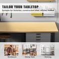 thumbnail image 2 of KFFKFF Maple Wood Desk Surface, Supports 330 lb, Dimensions 29.5" x 23.6" x 1.5", Rectangular Top for Electric Adjustable Height Desk Frame, Universal Single-Piece Desktop for Home & Office Desks, 2 of 9
