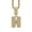 Gold H, variant on Women's Stainless Steel Ice Out Zirconia Initial A-Z Letter Name Pendant Necklace Hip Hop CZ Charm Jewelry with Twisted Chains Silver N