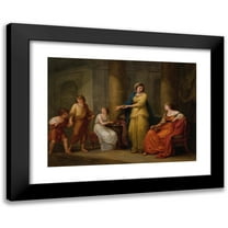 Angelica Kauffmann 14x11 Black Modern Framed Museum Art Print Titled - Cornelia, Mother of the Gracchi (1788)
