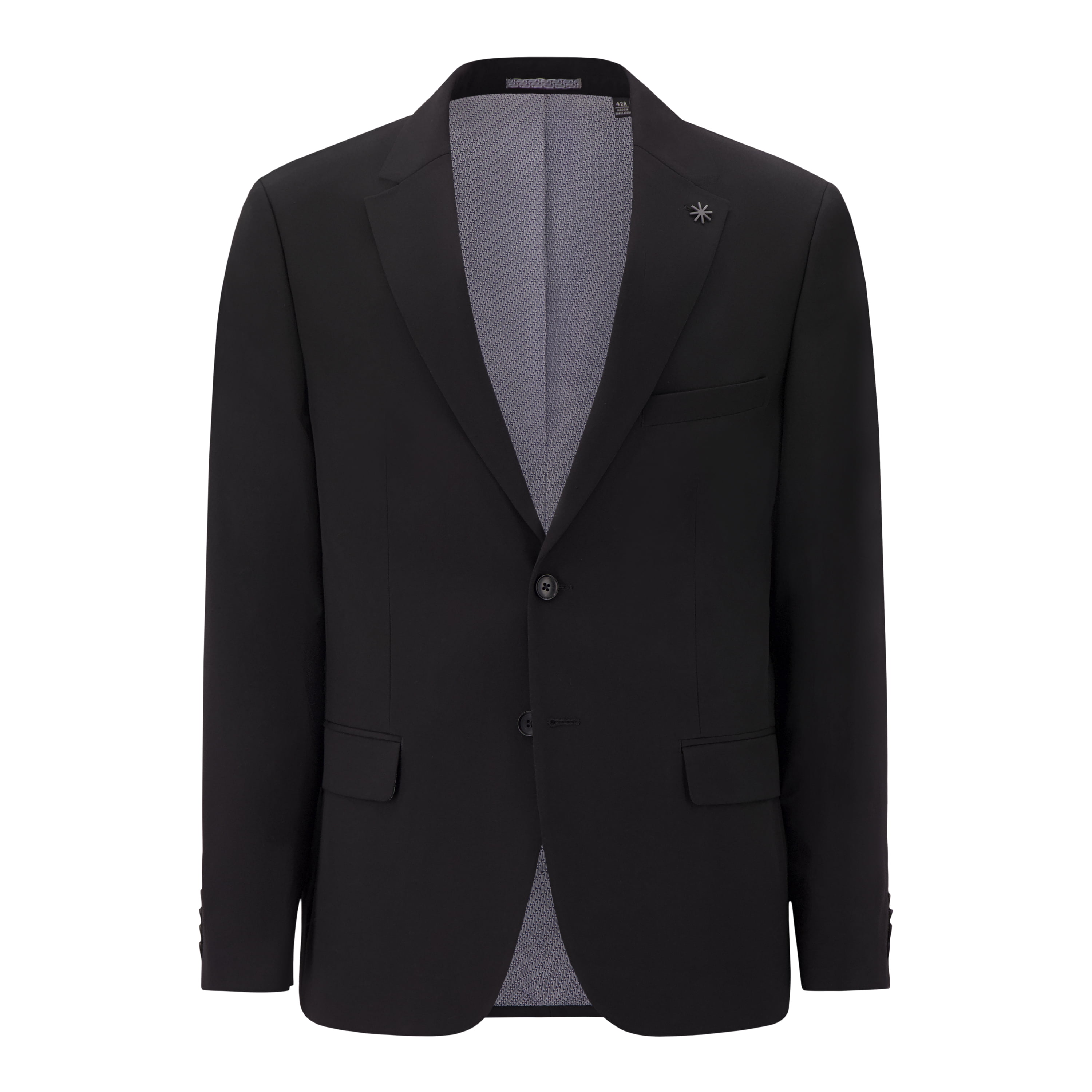 Report Collection Single Breast Full Lined Flat Pocket Woven Men's Jacket