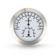 43mm/1.7" Musical Instruments Measuring Tool Guitar Hygrometer Thermometer - Silver