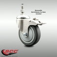 thumbnail image 2 of 4 Inch 316SS Thermoplastic Rubber Swivel 3/8 Inch Stem Caster Total Lock Brake, 2 of 2