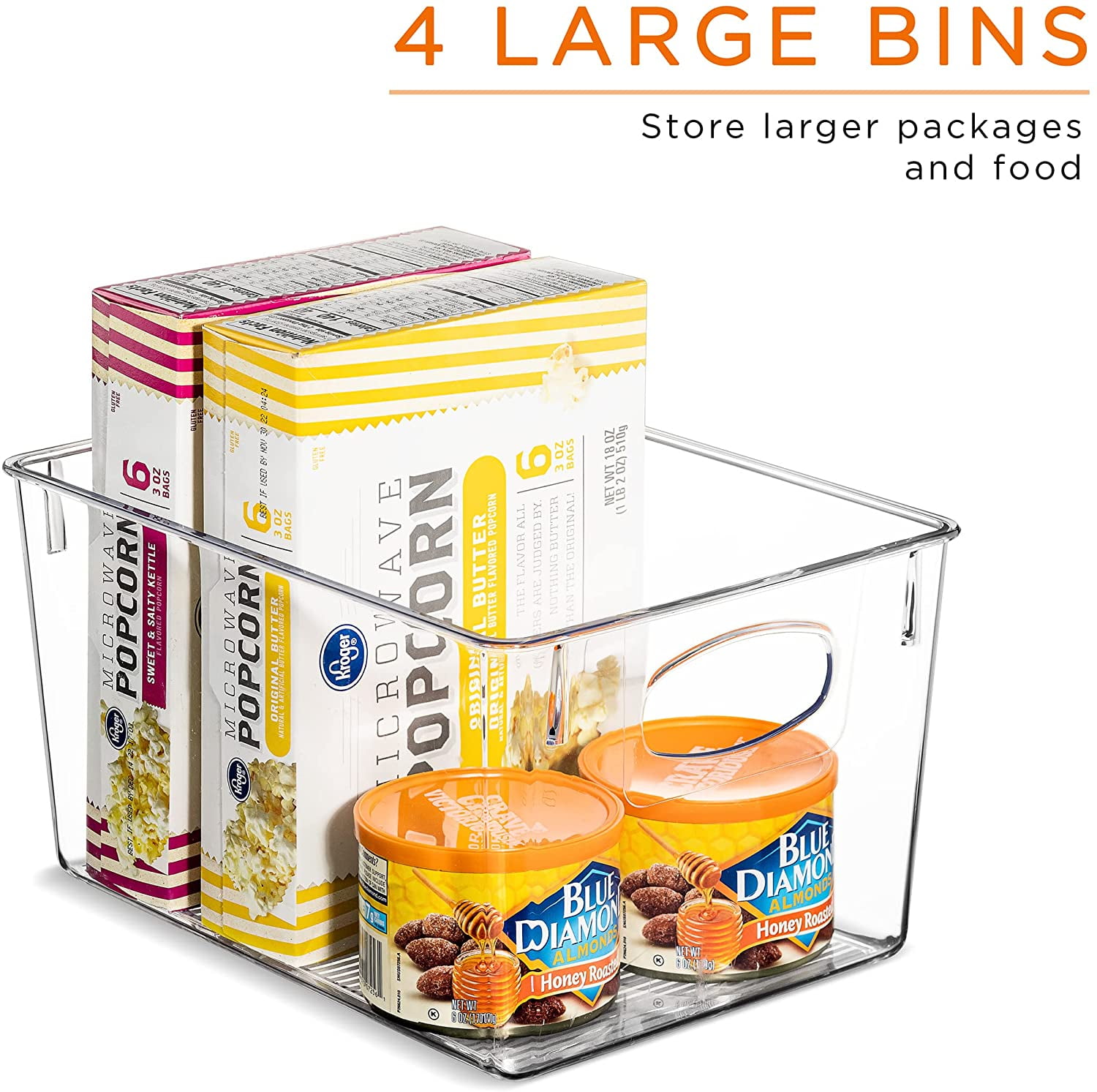 Sorbus Kitchen Pantry Organization Storage Bins for Fridge, Freezer, Food Storage, Containers for Organizing, Cabinet Organizers (Set of 10)