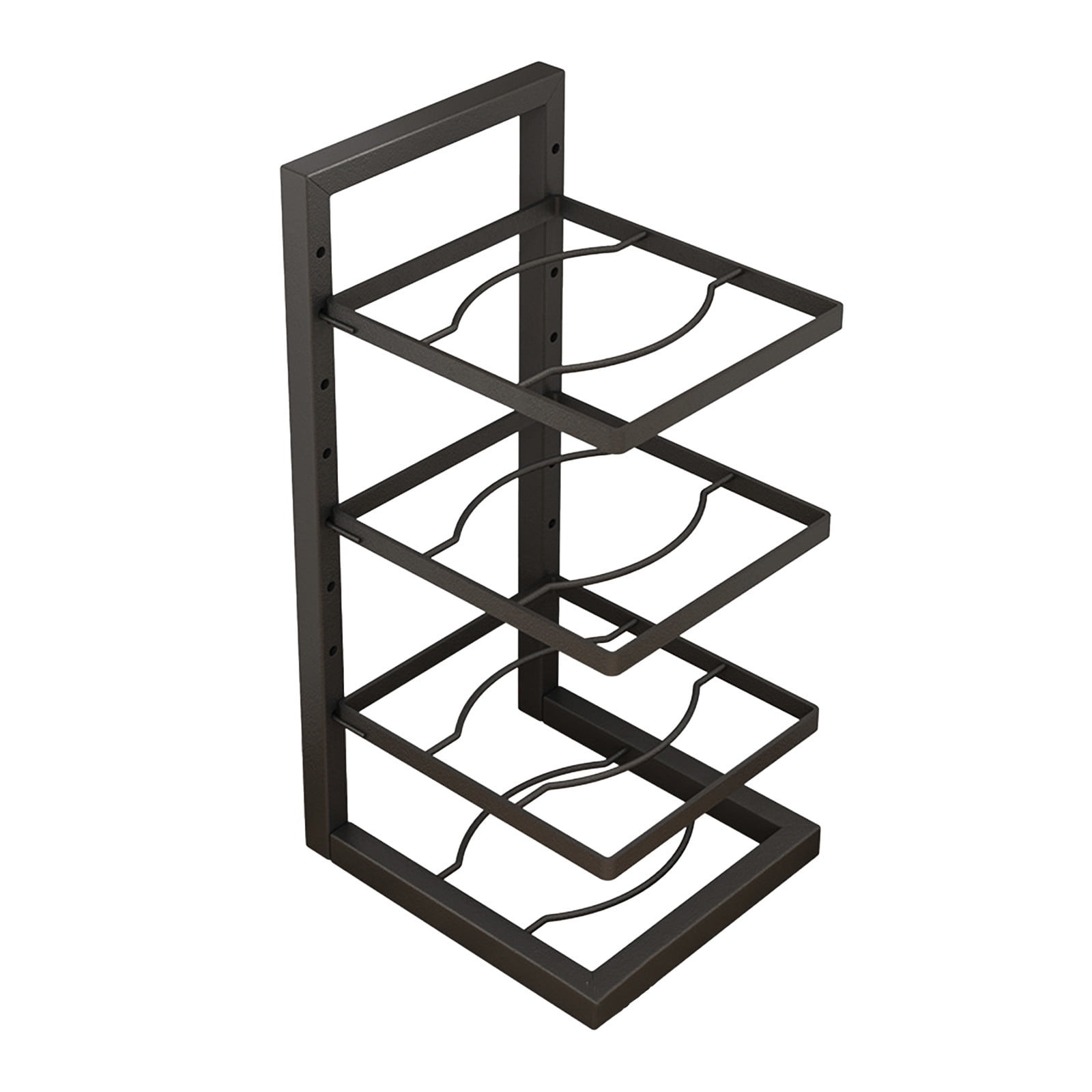 HOZVOMI Adjustable 4 Tier Pot Rack Kitchen Organizer Multi Shelved Storage Under Sink Cabinet Space Saving Easy To Assemble