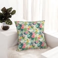thumbnail image 6 of Pofeuu Tropical Flowers Print Double-sided plush pillowcase Square Throw Pillow Covers Pillows Cover for Living Room Bedroom Sofa Couch Cushion Cover（No pillow core）-26"x26", 6 of 7