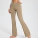 thumbnail image 5 of Leggings acampanados para mujer, pantalones de yoga - Tejido elástico en 4 direcciones con bolsillos laterales - Cintura en forma de V para fitness/ropa informal, 5 of 8