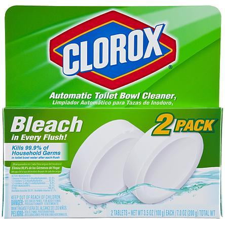 Clorox Automatic Toilet Bowl Cleaner Bleach 2 - 3.5 oz (100 g) Tablets ...