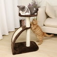 thumbnail image 2 of Clearance! Cat Tree Sisal-Covered Scratching Post and Pad, Cat Activity Center for Kittens Grey, 2 of 8