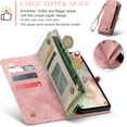 thumbnail image 4 of Funda para Samsung A55, tarjetero a prueba de golpes, magnética, 2 en 1, con cremallera desmontable, funda tipo cartera para Samsung Galaxy A55 5G, de cuero TPU antiarañazos, 4 of 8