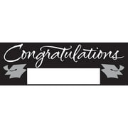 Party Central Pack of 6 Black and White Giant Graduation Party Banners 60"