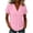 *Pink, variant on VBVC Women's Cotton Shawl Collar Blouse , Ladies' V-Neck Short Sleeve Casual Top , Breathable Everyday Summer Shirts For Women,Army Green,S-2XL