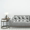 thumbnail image 3 of Ambesonne Retro Throw Pillow Cover 4 Pack, Spartan, 16", Grey Black White, 3 of 7