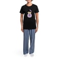 thumbnail image 4 of CafePress - Kokeshi Wisteria Bride Pajamas - Women's Short Sleeve Print T-Shirt and Pants Dark Cotton Pajama Set, 4 of 7