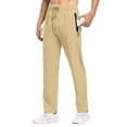 thumbnail image 2 of Pantalones TBMPOY para hombre, viajes, senderismo, secado rápido, cortavientos, color caqui claro, talla S, 2 of 7