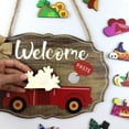 thumbnail image 2 of Truck Welcome Sign for Front Door Red Truck Decor with 12-PC Interchangeable Seasonal Icons Farmhouse Wooden Wall hanging for Valentines Easter Christmas Holiday Door Decorations, 2 of 9