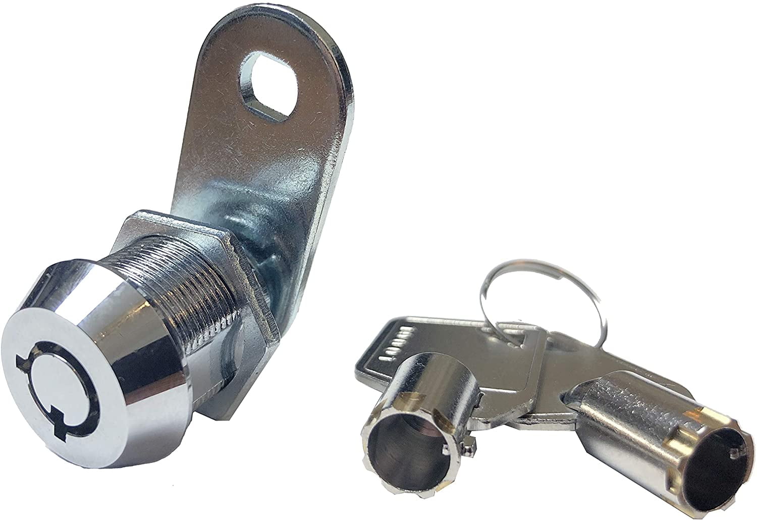Tubular Cam Lock With 5/8" Cylinder and Chrome Finish Keyed Alike Office for sale online 
