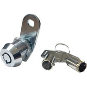 Kingsley Tubular Cam Lock with 5/8" Cylinder--Chrome Finish, Keyed Alike, RV Lock Replacement, Cabinet Lock, ATM, Vending Machine Lock, Tool Box Lock, File Cabinet, Camper Lock