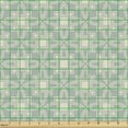 thumbnail image 2 of Ambesonne Vintage Fabric by the Yard Upholstery, Retro Geometrical Art, 2 Yards, Dark Sea Green Champagne, 2 of 5