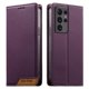 thumbnail image 1 of Funda Tipo Cartera de Cuero Sintético para Samsung Galaxy S21 Ultra Bloqueo RFID, con Ranuras para Tarjetas y Bolsillo para Efectivo, Cierre Magnético Fuerte Morado, 1 of 6