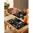 thumbnail image 3 of Cafe Coffee Cup Retro Brown Placemats Set of 4,Wipeable Washable Table Mats for Dining Tables,Graffiti Letter Back Place Mats for Kitchen Event Party Tabletop Decor, 3 of 7