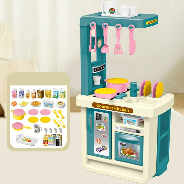 YANGHONGY Children's 43-piece Set Of Simulation Tableware Cooking Kitchen House Tableware Children's Educational Toys Boys And Girls Holiday Toys Birthday Gift