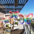 thumbnail image 6 of leaveforme Butterfly Metal Wind Spinners - 3D Hanging Reflective bird repellent, Spinner Hanging for Yard and Garden, Kinetic Wind Catchers & Spinners Decoration for Patio Lawn, 6 of 8
