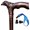 Chestnut Brown, variant on Uoagain Hand Carved Wooden Walking Cane Eagle Carved Ergonomic Elegant Wood Canes for Men and Women Support up to 400 lbs Pr ovide Stable Canes for Seniors for Daily Use and Gift Giving (Black)