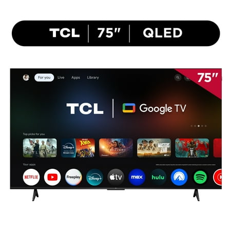 TCL 75  Q Series QLED 4K UHD HDR Smart Google TV (NEW 2025) - Dolby Vision  Dolby Atmos  Motion Rate 120  HDR 10+  Auto Game Mode - 75Q51K
