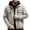 Gray, variant on Denim Jacket for Men Drawstring Hooded Casual Fake Two Pieces Streetwear Washed Jean Jackets with Flap Pockets Black XXL
