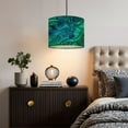 thumbnail image 5 of Linen Drum Lampshades Blue Green Pearl Seashell Wave Teal Labradorite Mineral Gemstone Sea 13"x13"x10" Light Shade for Table Lamps Floor Lamp Shades Lampshade Replacement Assembly Required, 5 of 8