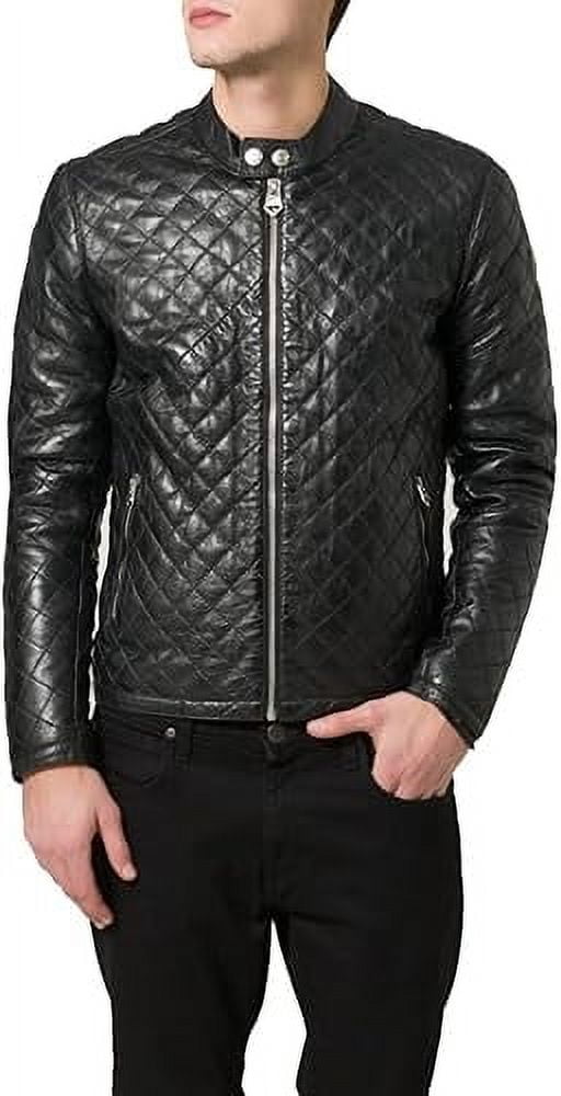 Excelled 7996BM Mens Big & Tall Asymmetrical Motorcycle Leather