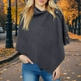 thumbnail image 4 of Stamzod Womens Fall Fashion 2025 Shawl Solid Color Button Knitted Shawls Casual Shoulder Shawls Scarf for Women F, 4 of 5