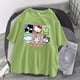 thumbnail image 3 of Impresión de dibujos animados holley kitty y Kuromi y Cinnamoroll camiseta blusa verano Streetwear O-cuello dulce niñas T-Shirtpangjing, 3 of 4