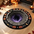 thumbnail image 5 of sruoe Spooky Ghost 3D Visual Round Halloween Rug, Eerie Illusion Floor Mat, Scary Halloween Decorations for Living Room, Bedroom, Entryway, 5 of 6