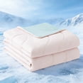 thumbnail image 2 of Exclusivo Mezcla Cooling Comforter King Size Blush Pink, Lightweight Summer Blanket for Hot Sleepers, Soft Breathable Cool Bedding Duvet for Night Sweats, 104"x90", 2 of 9