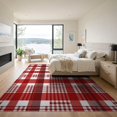 thumbnail image 3 of ODIKA 9'x12' Washable Area Rug Non-Slip, Chair-Friendly Checkered Tartan Gingham Grid Striped Christma Plaid Checked Bold Playful for Dining Room, Basement, Large Office, 3 of 7